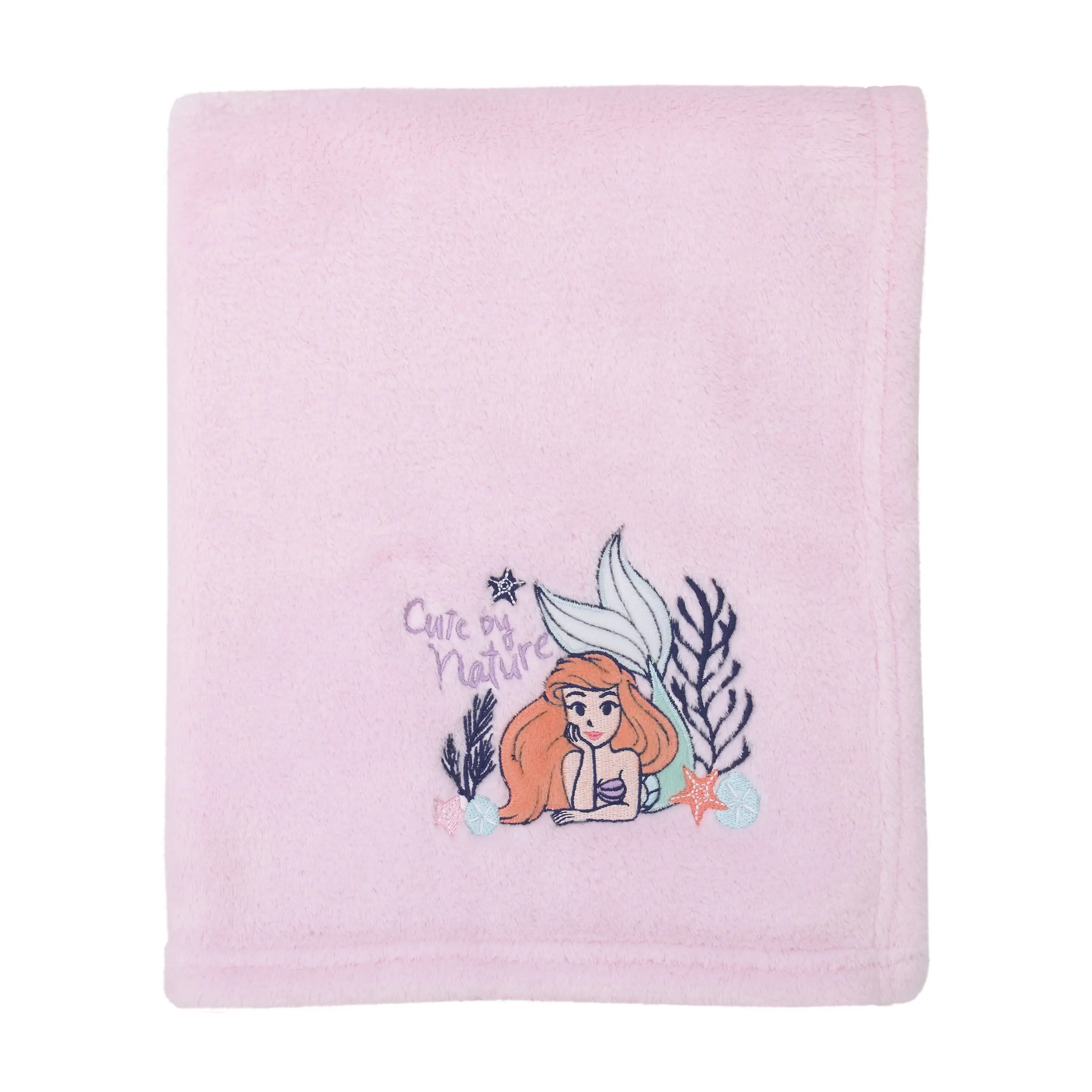 The Little Mermaid Pink Ariel Cute by Nature Super Soft Baby Blanket