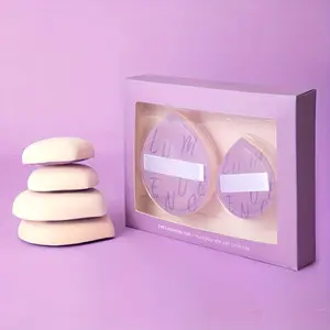 2PCS Makeup Powder Puffs – Soft Reusable Face Puffs for Setting Powder, Blending & Contour (All Skin Types)