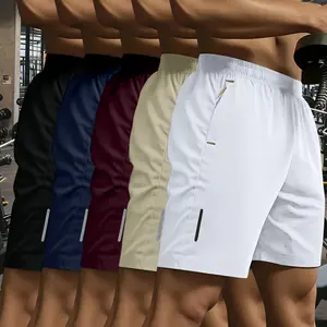 Quick Dry Breathable Men's Shorts Casual Sport Style Anti Wrinkle Design Polyester Blend Solid Color Reflective Strips for Running Football Badminton Basketball Ping Pong Weightlifting Gym Workout Men's Shorts Set Shorts SpringStatements