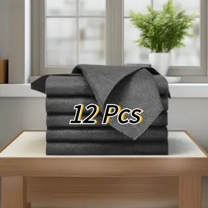 12 Counts Magic Cloth Thickened Streak Free Microfiber Cloths for Windows Glass Glass Cleaning Cloth Non-Shedding No Water Marks Left Magical Wipes Fiber Towel Absorbent Wipes Car Cleaning Magic Cleaning Cloth Reuseable
