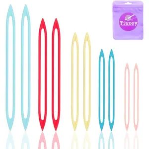 Large Eye Finishing Yarn Needles for Sewing Weaving in Ends,Knitting Crochet Darning Tapestry Plastic Needles for Thick Bulky Yarn