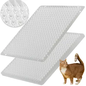 12 Pack Cat Repellent Outdoor/indoor Scat Mat For Cats&dogs  Keep Away Pest Plastic Mats With Spikes 16 X 13 Inches