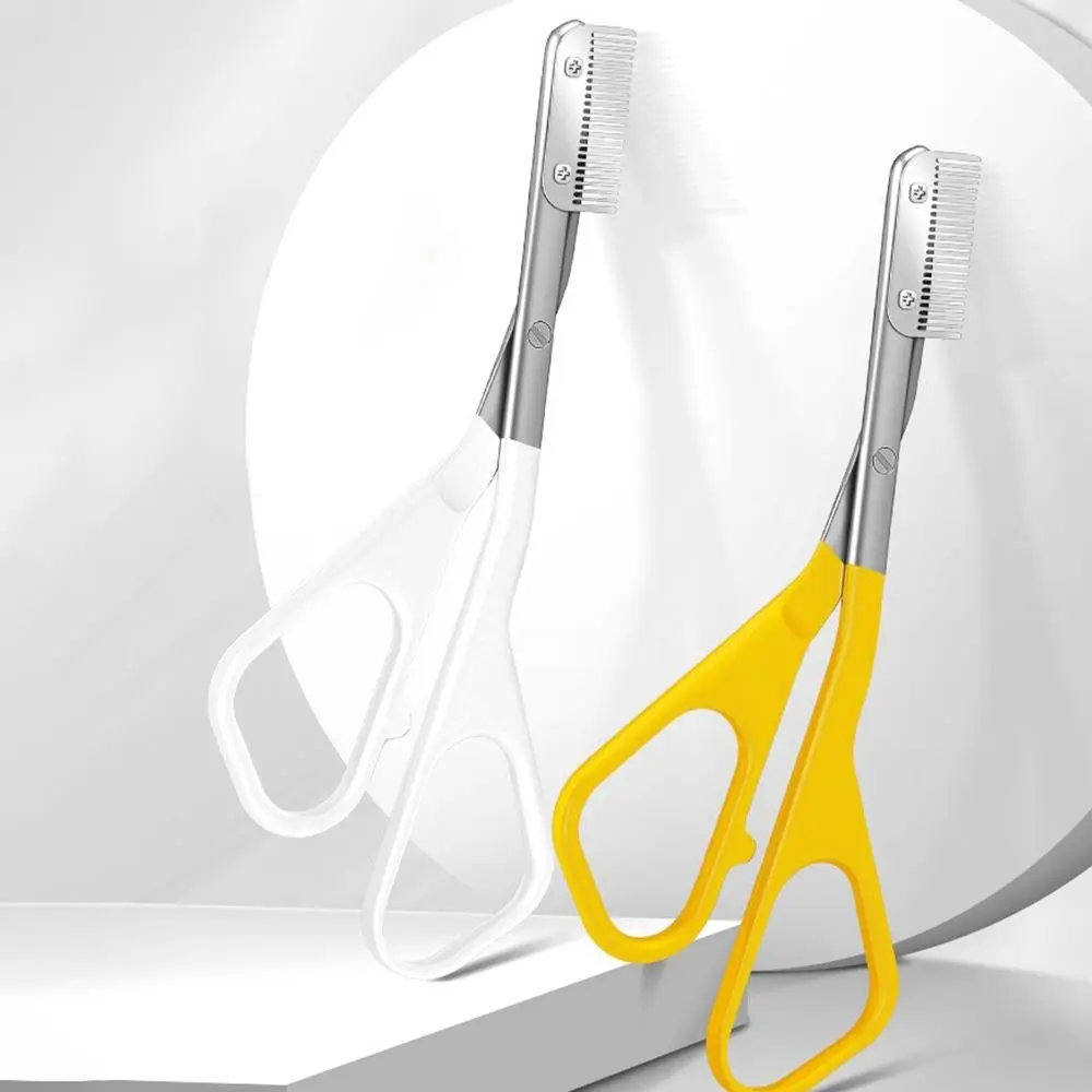 1Pcs Eyebrow Trimming Scissors with Combs Eyebrow Trimmer Kit Stainless Steel Grooming Eyebrow Shaping Scissors Tools