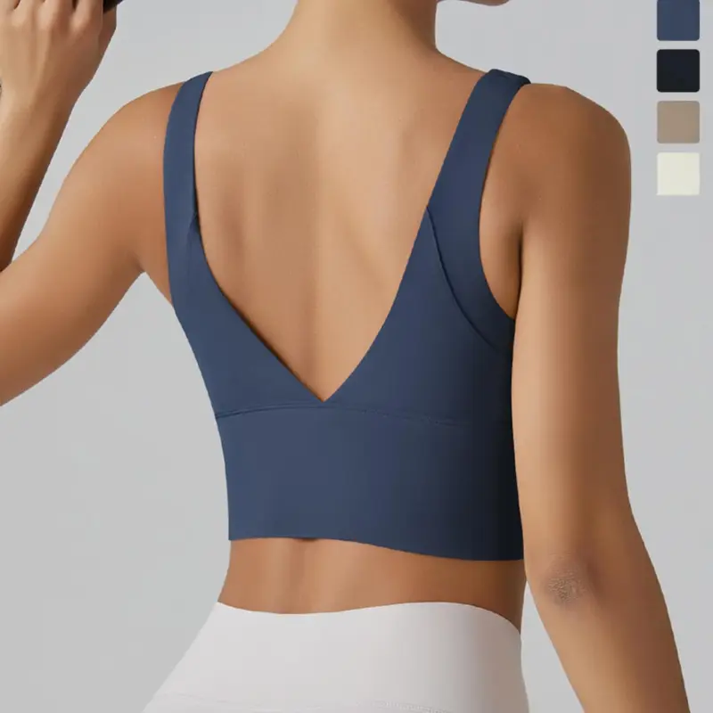 Women's Solid Color Sports Bra, Breathable Comfortable Sports Bra, Ladies Sportswear for Running Gym Yoga, Sport Bras