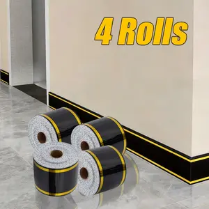Luxury Self-Adhesive Baseboard Corner Protectors, Strong Adhesion, DIY Wallpaper Border, Easy Peel and Stick, PVC Home Decor Solution