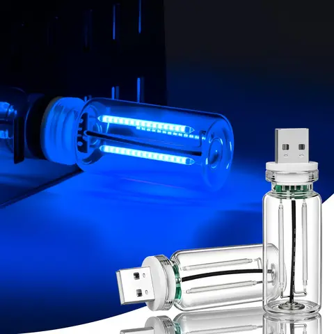 1 Pack Portable USB-Powered Specialty Decorative LED Lamp - Touch-Control Easy Dimming Adjustable Plug-In Vintage Glass Bottle Night Light with ABS, Vintage Home Decor, Indoor Camping Ambient Light for Bedrooms