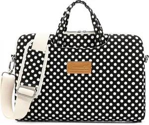 Black dot Pattern 15 inch Waterproof Laptop Shoulder Messenger Bag Case With Rebound Bubble Protection for 14 inch-15.6 inch laptop 15 Case Bag