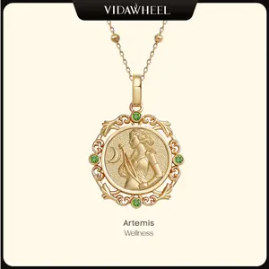 Vidawheel Artemis Wellness Necklace | For Freedom, Wild Calm & Nature Connection | Grounding Energy Necklace for Her | Artemis Goddess Jewelry