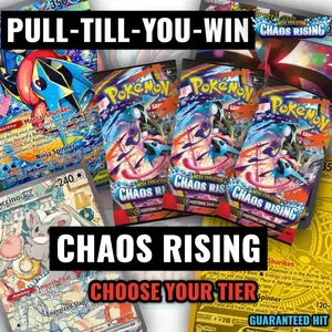 PULL-TILL-YOU-WIN- POKEMON CHAOS RISING Booster Packs *LIVE RIP*