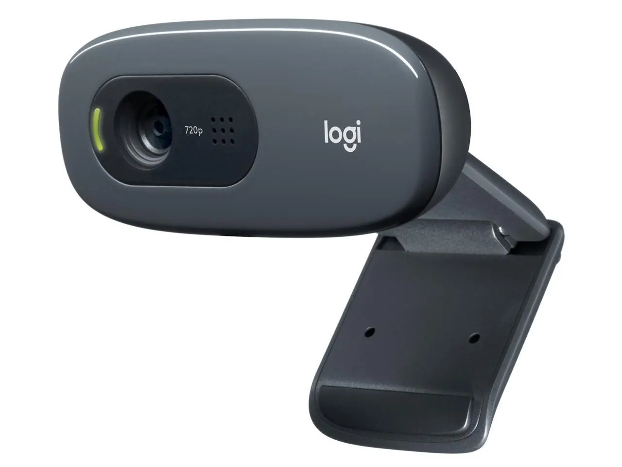 Logitech C270 HD Webcam, HD 720p, Widescreen HD Video Calling, HD Light Correction, Noise-Reducing Mic, For Skype, FaceTime, Hangouts, WebEx, PC/Mac/Laptop/Macbook/Tablet - Black