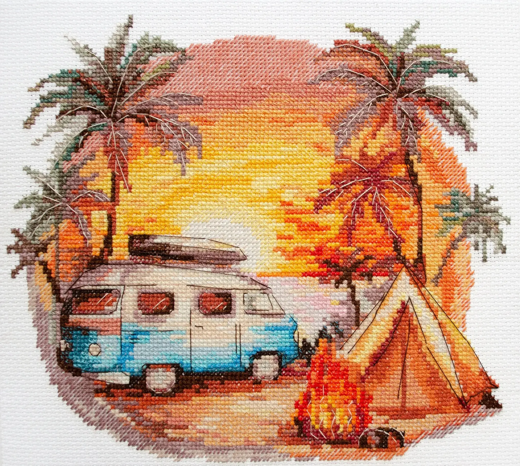 Beach Adventures Counted Cross-Stitch Kit by Abris Art AH-241