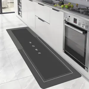 Kitchen Absorbent Mat Non-Skid Waterproof Wipeable Comfort Standing Kitchen Rugs and Mats Wipeable Wash Free Long Strip Carpet Floor Mat