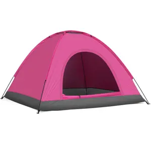 3-4 Person Camping Dome Tent Pink accessory camp
