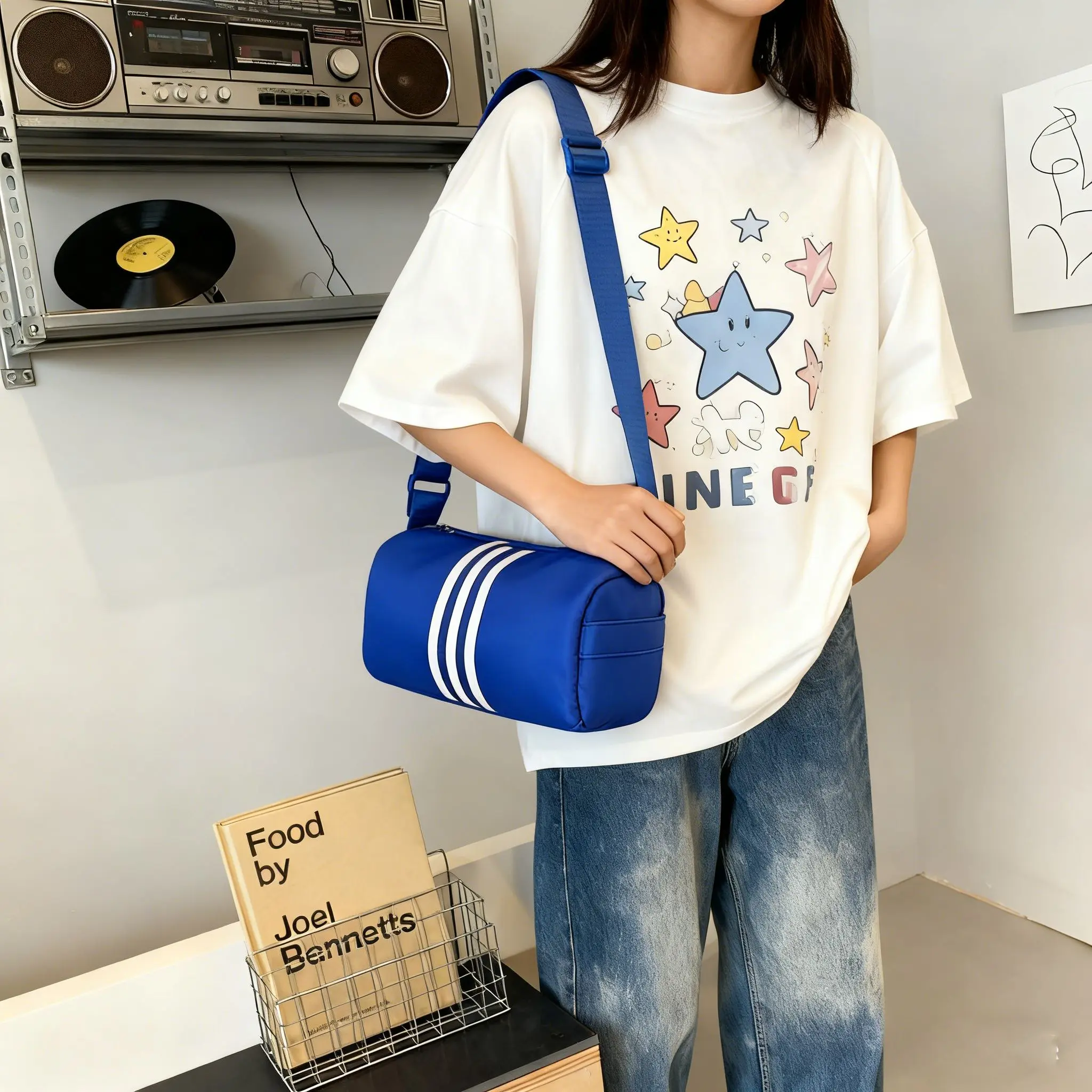 Women's Summer Fashion Plain Color Nylon Crossbody Bag,Fashionable Casual Commuting Crossbody Bag,Lightweight Crossbody Bag,Chest Bag Cross Body Bag for Outdoors Hiking Traveling