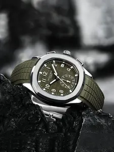 NAVIFLZ NFVZ Mens Watches 2025 Quartz Watch For Man Miyota VD53 Japan Movt Steel Silver Green Waterproof Relogio Masculino Stainless Steel Watch