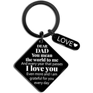 Fathers Day Decorations for Dad Keychain Dad Gifts for Fathers Day from Daughter Son Birthday Gifts for Dads Stepdad Thanksgiving Christmas Gift Ideas Best Dads Ever Keyring