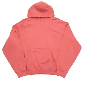 Oversized Coral Hoodie for Women Men, Casual Sweatshirts with Pocket, Cotton Pullover Hoodies Streetwear Daily Loungewear