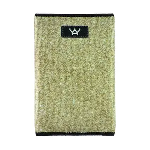 212 MAIN Eco-Polyester RFID Block Men's Minimalist Slim Wallet (1170 Model) - Front Pocket Wallet Card Holder, Secure Hold, Gold Glitter Bling Fashion Flexible, Credit Card Cover, Bling Men's Wallets