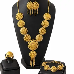 24k Gold-Plated Bahrain Design Necklace Set