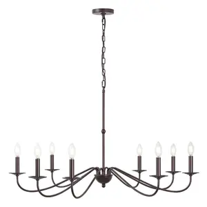 Wicklow 40" 8-Light Bohemian Farmhouse Iron LED Chandelier Wicklow 40" 8-Light Bohemian Farmhouse Iron LED Chandelier