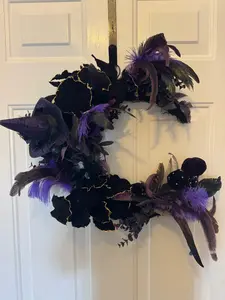 Amethyst Crescent Moon Wreath
