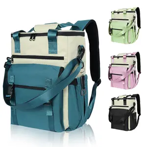 HOMEYA Cooler Backpack, 32 Cans Insulated & Leak Proof Backpack Cooler for Women, Stylish & Portable & Waterproof Cooler Bag, Soft Ice Chest Lunch Box for Beach Picnic Outdoor  Travel Work