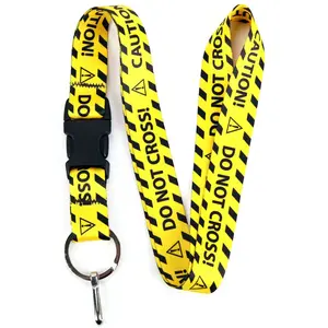 Buttonsmith Caution Lanyard - Made in USA
