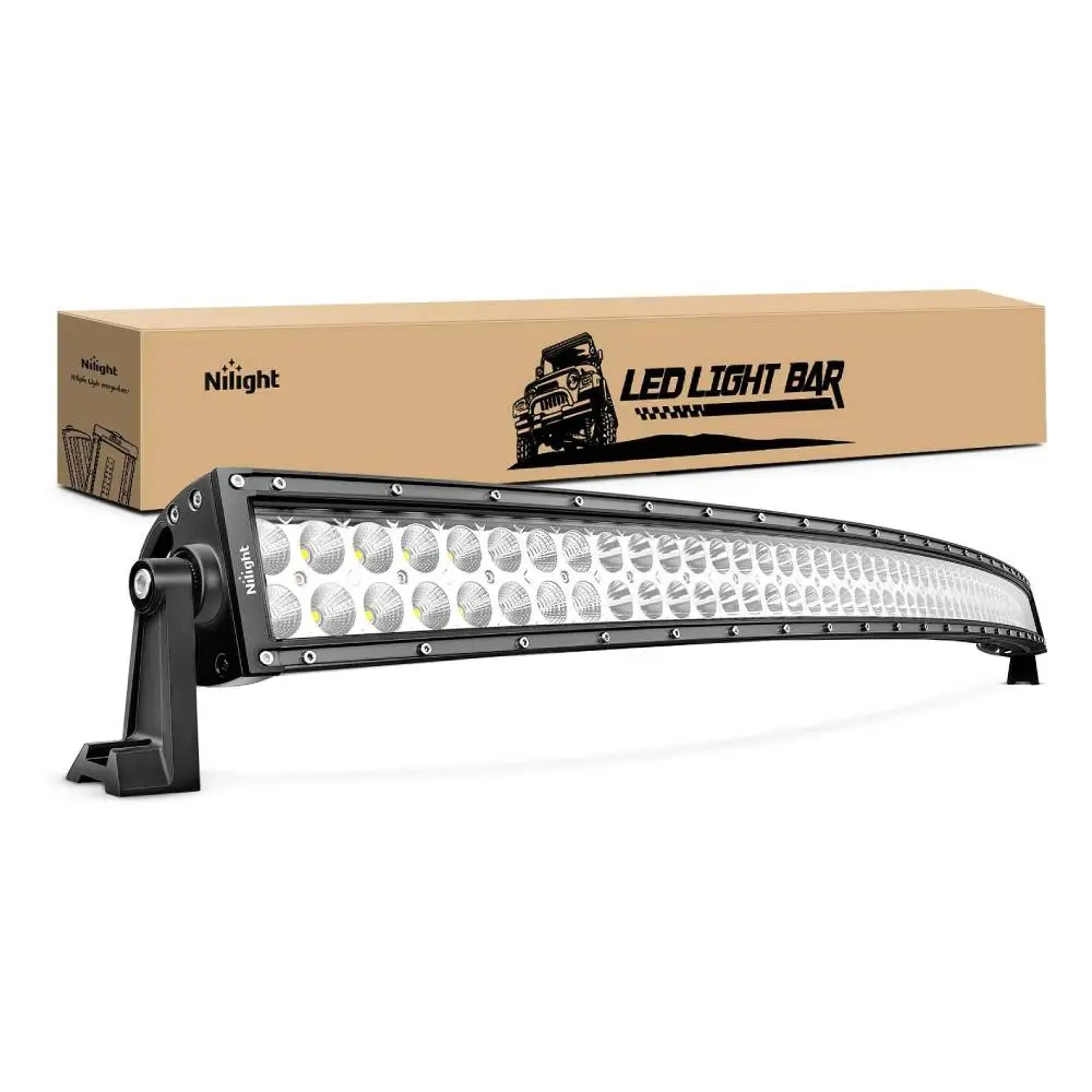 Nilight 54-Inch Curved Automotive LED Light Bar - 312W 21800LM Spot-Flood Combo, Super Bright Off-Road Driving Work Light, Mount for Truck, SUV, Car, Car Led Lights