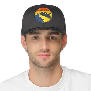 C.C Yellowstone Embroidery Patch Men's Baseball Cap with Mesh for Men baseball aaa  white  hat