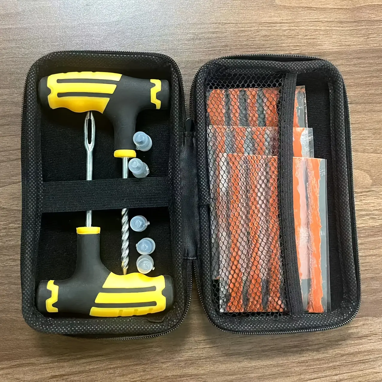 23pcs Car Tire Repair Kit, Tire Blowout Plug Tool, Emergency Tire Strip Mixing Glue Repair Tool Kit, Tire Inflator, Tire Inflator, Tire In, Puncture Repair Kit, Tire Repair Tools