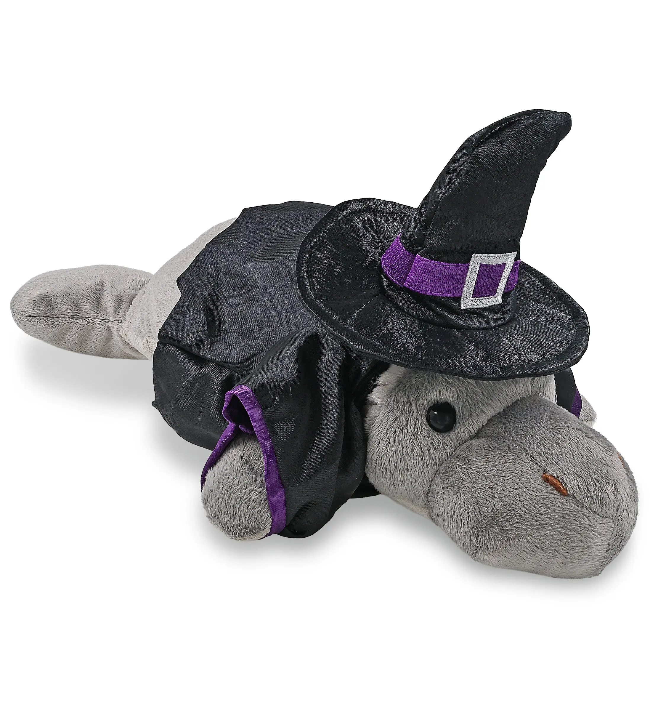 WILD COLLECTION PLUSH - 15" GREY MANATEE WITCH DRESS UP