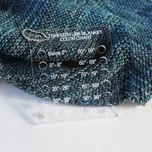 Temperature Blanket Color Chart - Pocket Size - Acrylic