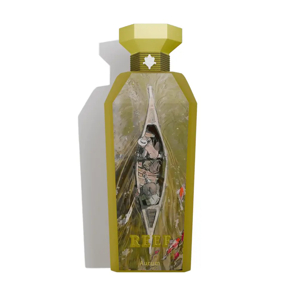 Reef Aurum Eau de Parfum – Cedarwood, Jasmine & Pineapple – Woody Floral Unisex Perfume – Earthy, Elegant & Sweet Long-Lasting Scent – 150ml