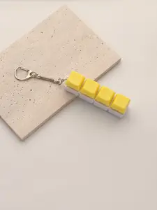 Keyboard Finger Spinner Toy Keychain, Keyboard Stress Relief Button Toy, 4-In-1 Keyboard Pressure Relief Gift, Fun Desk Accessory