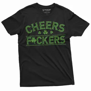 Men's St. Patrick's day Funny T-shirt Drinking pub Cheers Tee shirt Irish Holiday Parade Party Gifts Tee Shirt