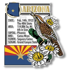 Arizona State Montage Magnet by Classic Magnets, 3.1" x 3.4"
