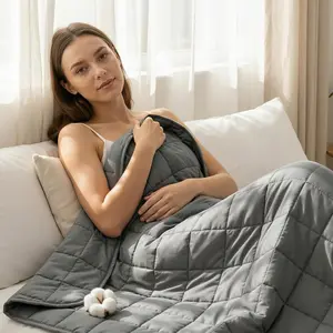 Cooling Weighted Blanket for Adults - 20lbs 60" x 80"  Size Heavy Blankets for - Sleeping, Soft & Breathable with  Glass Beads, Machine Washable