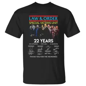 Law & Order Special Victims Unit 22nd Anniversary Signatures T-Shirt