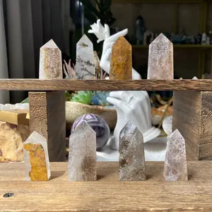 Natural Crystal Dendritic Quartz Point Collection