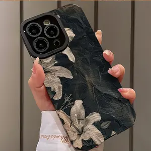 Floral Pattern Phone Case, Shockproof Phone Protective Cover, Phone Accessory Compatible with iPhone 16 15 14 13 12 11 Plus Pro Max, Flower, Casing