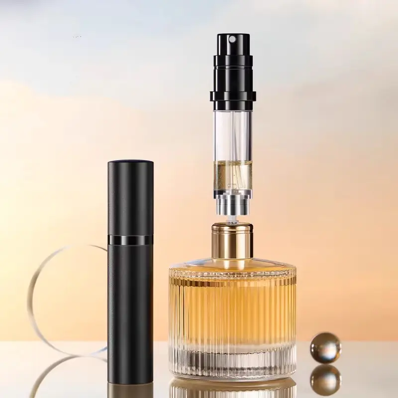 5ML Perfume Atomizer Portable Liquid Container for Cosmetics Traveling Mini Aluminum Spray Empty Refillable Spray Containers Bottles Travel Dispenser Bottle