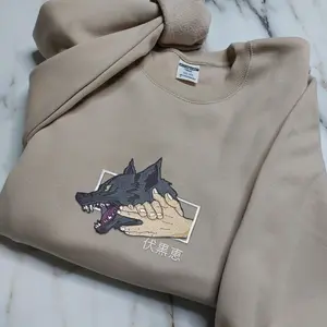 Embroidered Anime Sweatshirt | Custom Embroidered Anime Shirt | Unique Manga Apparel