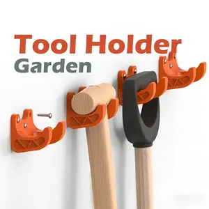 3pcs Durable Plastic Gardening Tool Hanger 35Mm Diameter Broom/Shovel/Rake And Other Tool Hook Storage Hanger Screw Fixed Wall Mount Bracket, Shovel Storage, Wall-Mounted Storage, Minimalist Hanger, Compact Storage Box, Lightweight Hook, Tool Rack