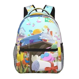 Fashion Pikmin backpack with large capacity—ideal as a daily commuter bag for outdoor hiking and business; cartoon casual Pikmin merchandise laptop daypack and school bag for women, men, and gift giving.