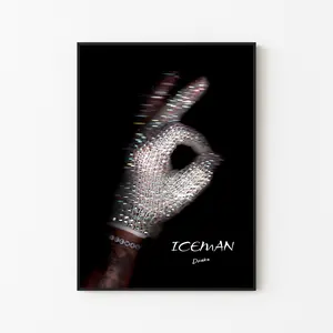 [Unframe] ICEMAN Drake Album Cover Poster, Drizzy Hip Hop Wall Art, Icy Rap Music Aesthetic Decor, Modern Album Artwork, Gift for Drake Fans