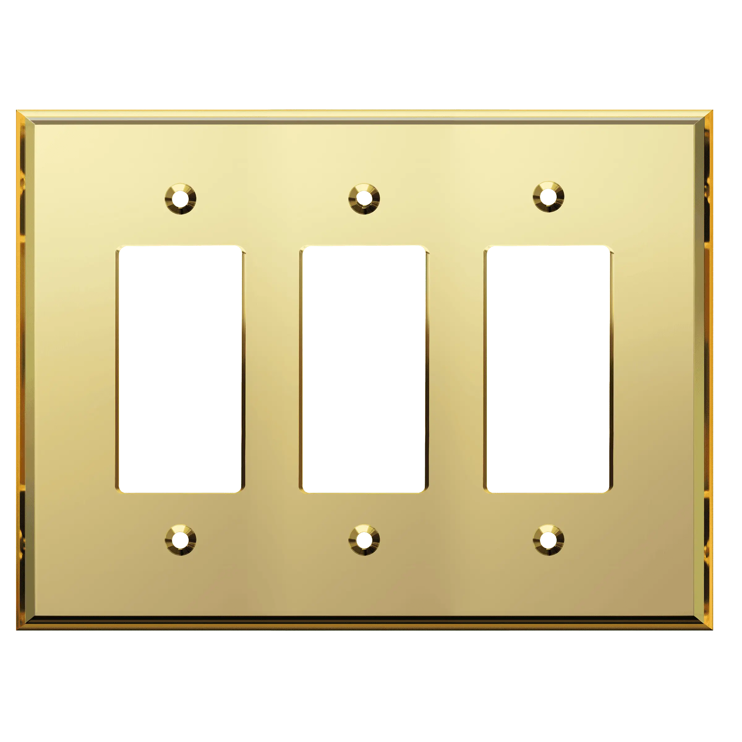 LIDER Oversized Acrylic Mirrored Decorator Wall Plate, Reflective Cover Plate for decorator switch or outlet, Plexiglass Wall Plate, 3-Gang