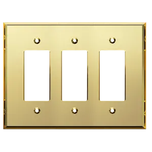 LIDER Oversized Acrylic Mirrored Decorator Wall Plate, Reflective Cover Plate for decorator switch or outlet, Plexiglass Wall Plate, 3-Gang