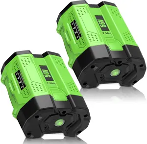 7500mAh Replacement for EGO 56V Battery Compatible with Lithium-ion BA1400 HT2400 LB6504 Tools(2Pcs)