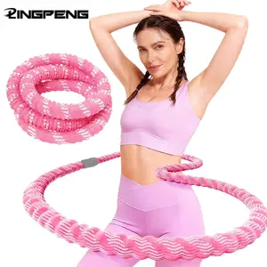 Portable Spring Soft Yoga Circle, Foldable & Adjustable Fitness Hoop, Suitable for Aerobic Exercise