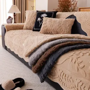 Modern Simple Quilted Sofa Cover Sofa Slipcover 1pc, All-Season Universal, Living Room Decoration, Non-Slip Couch Blanket, Seat Pad